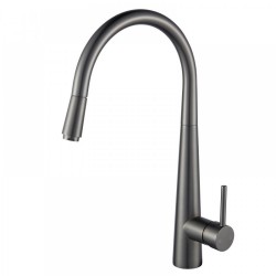 Euro Round Gunmetal Grey 360° Swivel Pull Out Kitchen Sink Mixer Tap Solid Brass Euro Round Gunmetal Grey 360° Swivel Pull Out Kitchen Sink Mixer Tap Solid Brass